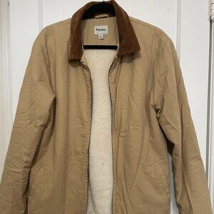 Rhythm Beige Field Jacket with Brown Corduroy Collar